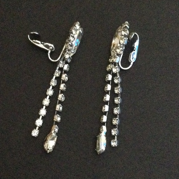 Vintage Crystal Long Drop Earrings - Picture 2 of 5